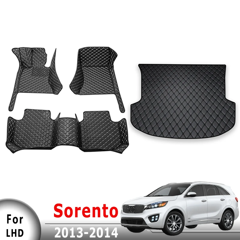 

Автомобильные коврики, коврики в багажник для Kia Sorento 2013 2014 (5 мест), товары, аксессуары для салона автомобиля, подушечки для ног, водонепроницаемые педали