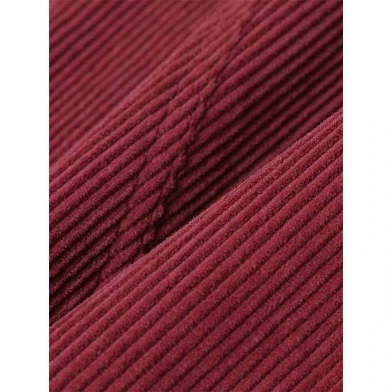 MOVEUP Casual Straight Leg Pants 2026 Winter Corduroy Warm Solid Color Elastic Waist Pocket Office Trousers For Women 3EWD20164