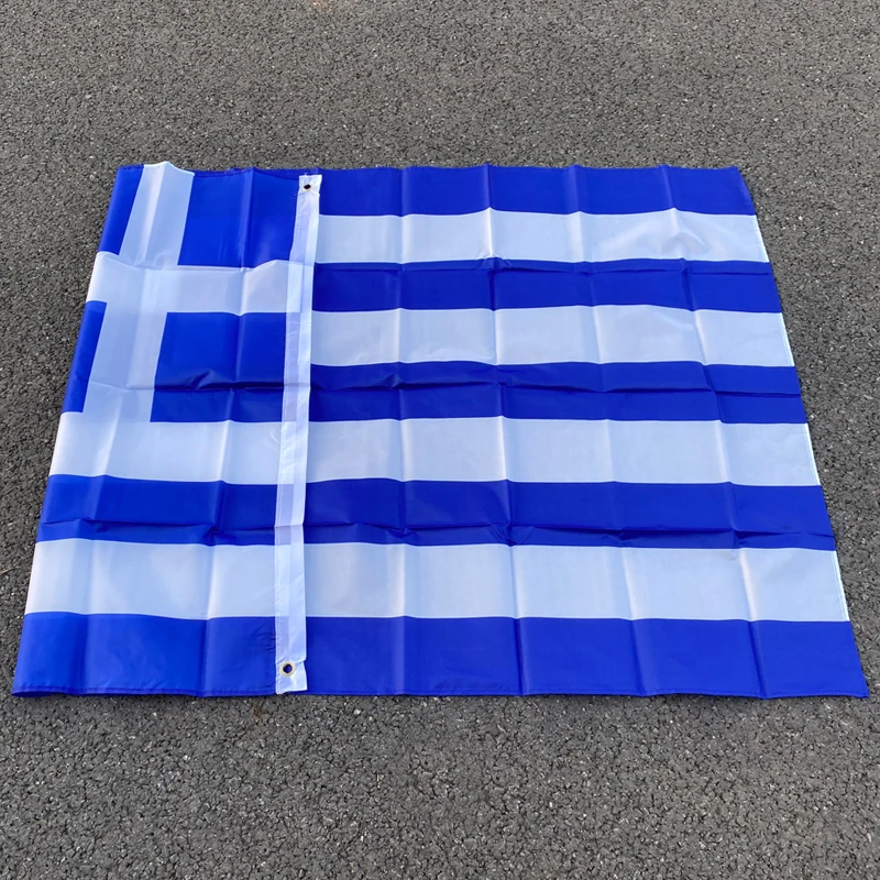 • Bandiera 3x5ft grecia bandiera greco ellenico stato paese Banner grecia bandiera nazionale super-poli appeso bandiera grecia