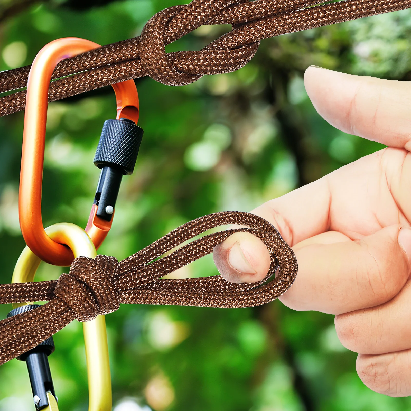 

2 Rolls Coffee Brown Paracord 50M Wear Resistant Tactical Rope for Outdoor Camping Tent Setup Hiking Adventure Multi Use Cord