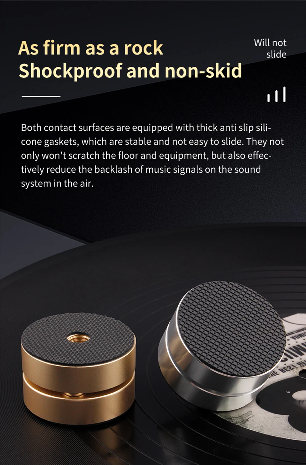 4PCS High-end-HiFi Aluminium Legierung HIFI Audio Lautsprecher Verstärker DAC CD Anti-shock Absorber Fuß Pads vibration Absorption Steht – Detail 5