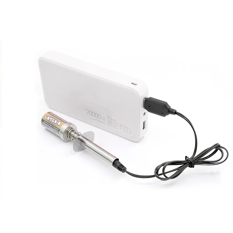 AC57-RC Nitro Rechargeable Glow Plug Starter Igniter DC USB Charger For Gas Nitro Engine Power 1/10 1/8 RC Car