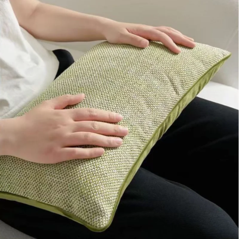 High End Green Pillow Cover Decorative Modern Light Luxury Geometric Texture Pillow Cases Home Living Room Sofa Cushion Covers