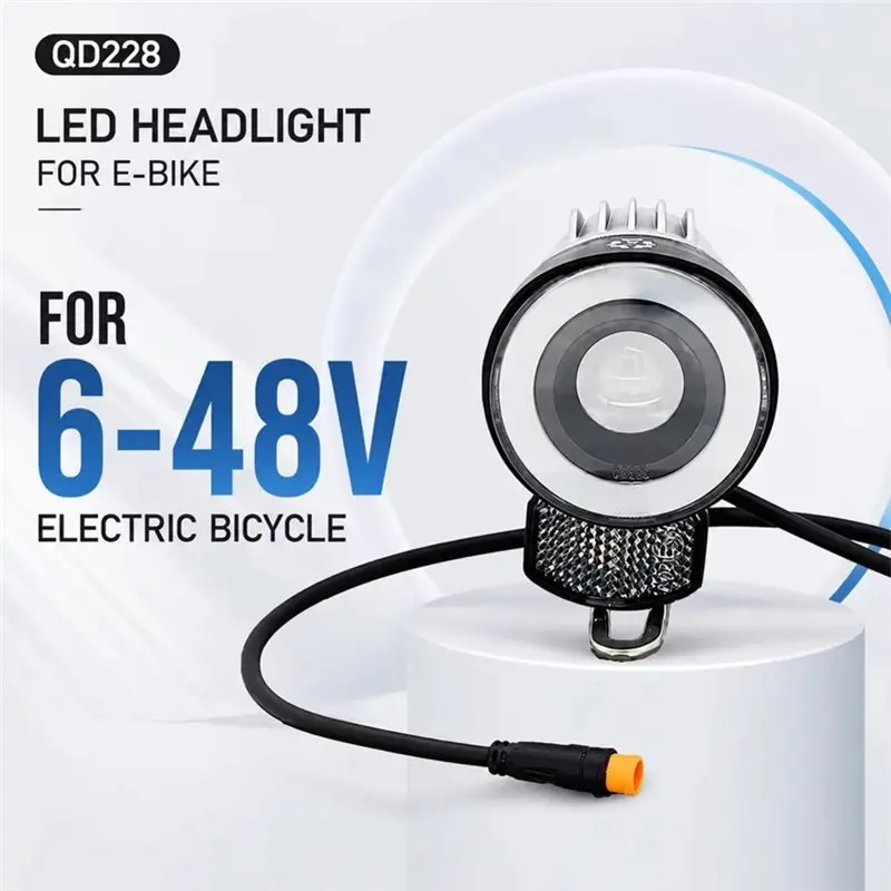 HOTB72A LED Headlight For E-Bike 6-48V Electric Bicycle Front Light