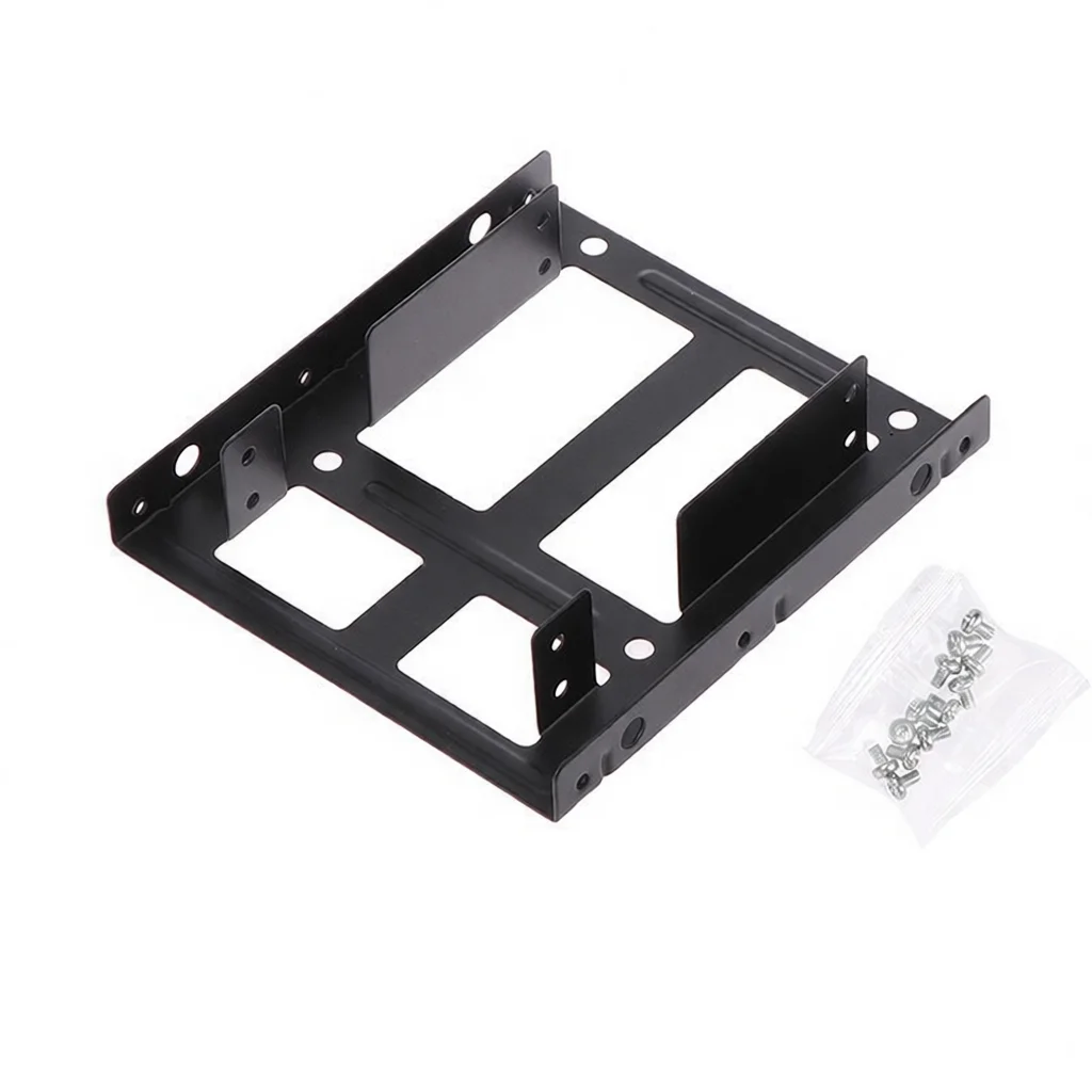 Hard Drive Mounting Bracket Metal Dual HDD Tray 25 SSD To 35 Bay Converter Rack Desktop Computer Internal Storage Case