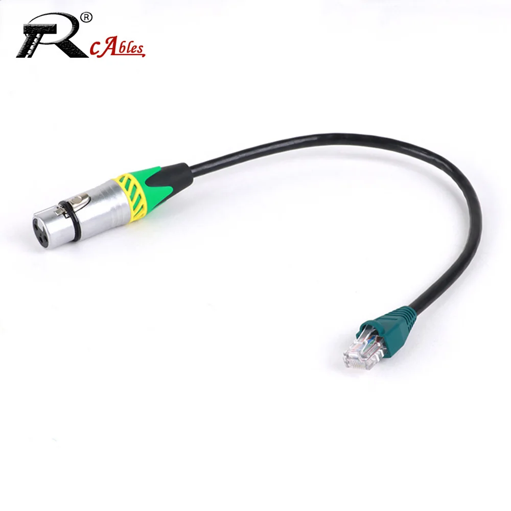 

RJ45 to 3Pin XLR Adapter Cable,XLR Female to RJ45 UTP CAT5/6 Male ​Converter Cord for Speaker,Sound and Stage Lighting Equipment