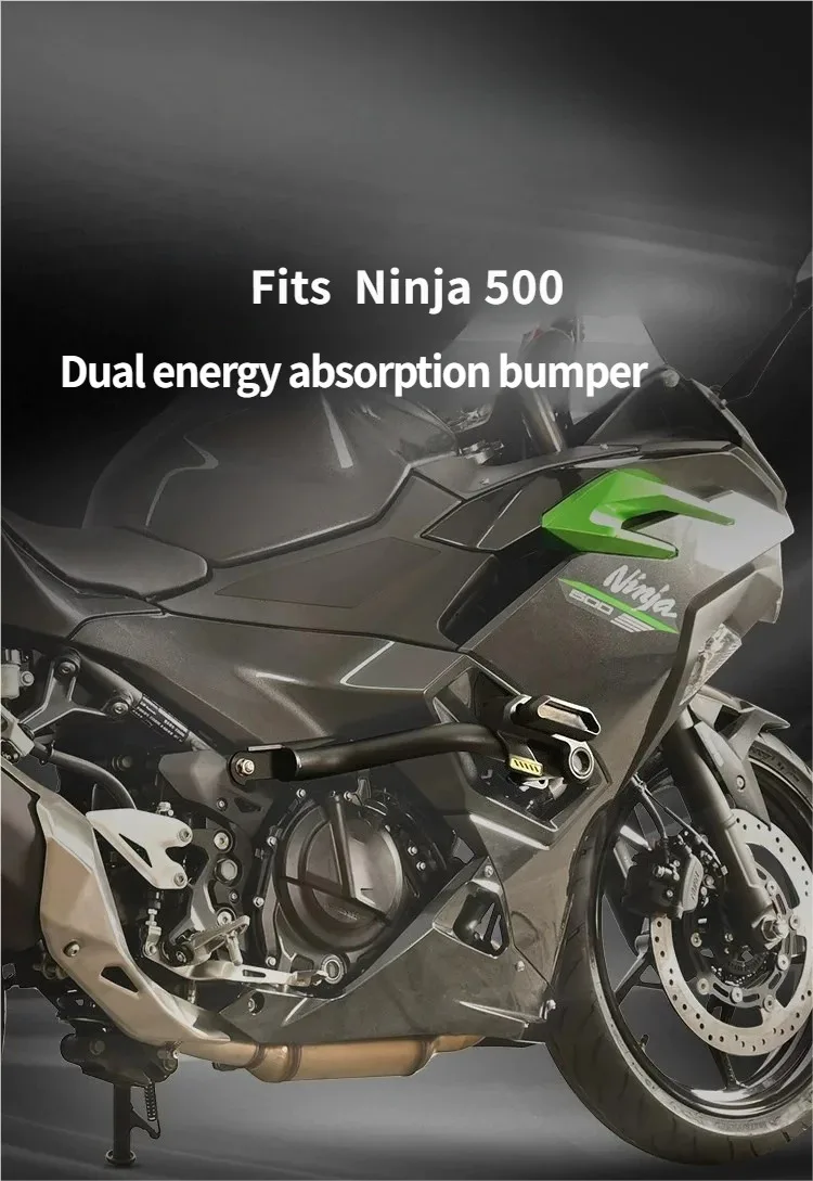 For Ninja 500 Z500 Crash Bar, Engine Guard With Anti-Fall Sliders Impact Resistant Bumper Professional Motorcycle Mod Parts