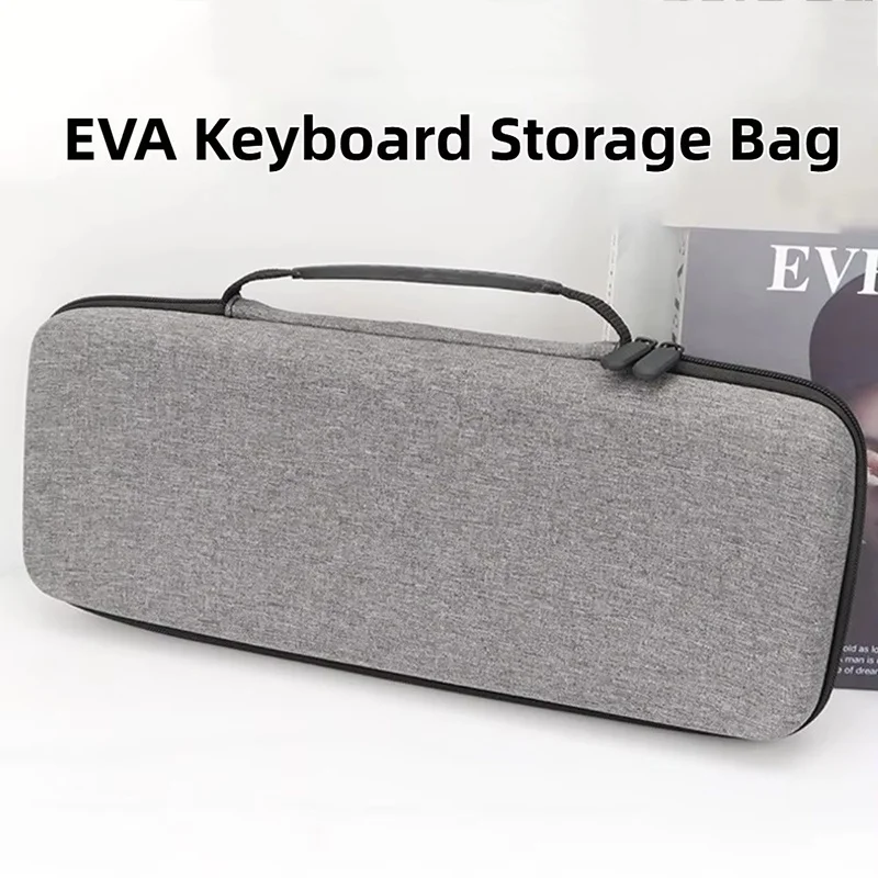 Portable EVA Hard Shell Keyboard Storage Bag Large Capacity Thickened Waterproof Protective Case For Mechanical Gaming Keyboard