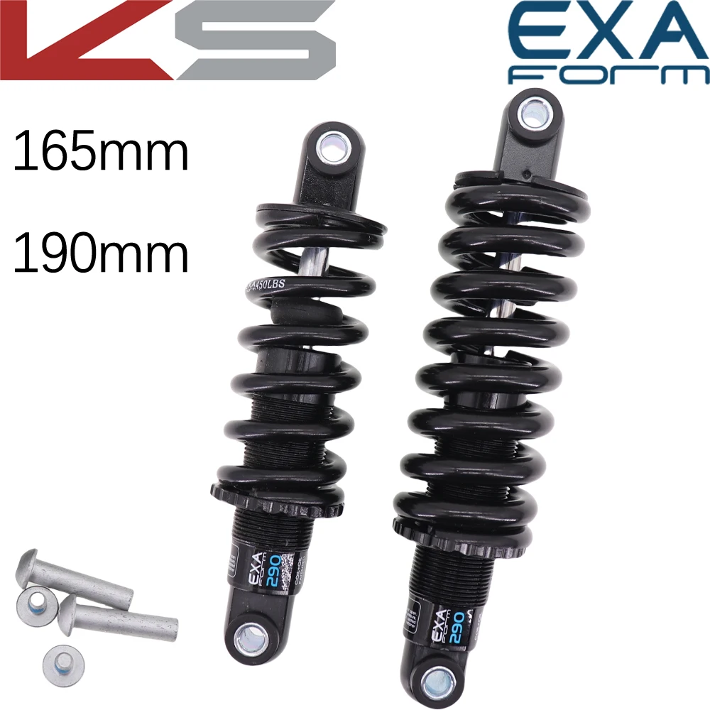 Kindshock Bike Shock Absorber Rear Shock 165 190mm for Downhill CX MTB EXA Form Moutain Bike Electric Scooter for VSETT10 290