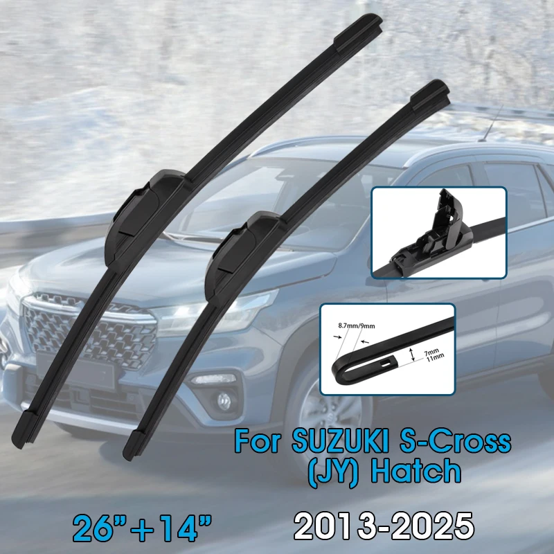 شفرات ممسحة السيارة 26 "+ 14" لسوزوكي S-Cross (JY) Hatch 2013-2025 الزجاج الأمامي شفرات النافذة الأمامية اكسسوارات السيارات #1