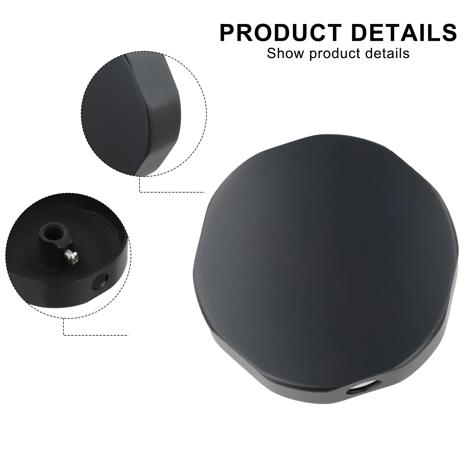 74mm Bathtub Rotating Knob Brass Black Overflow Prevention Bath Control Knob Bathtub Drain Accessories