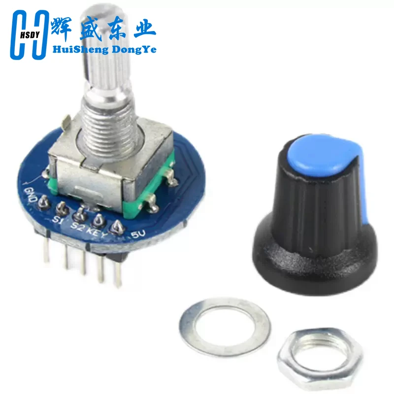 Rotary Encoder Module for Arduino Brick Sensor Development Round Audio Rotating Potentiometer Knob Cap EC11