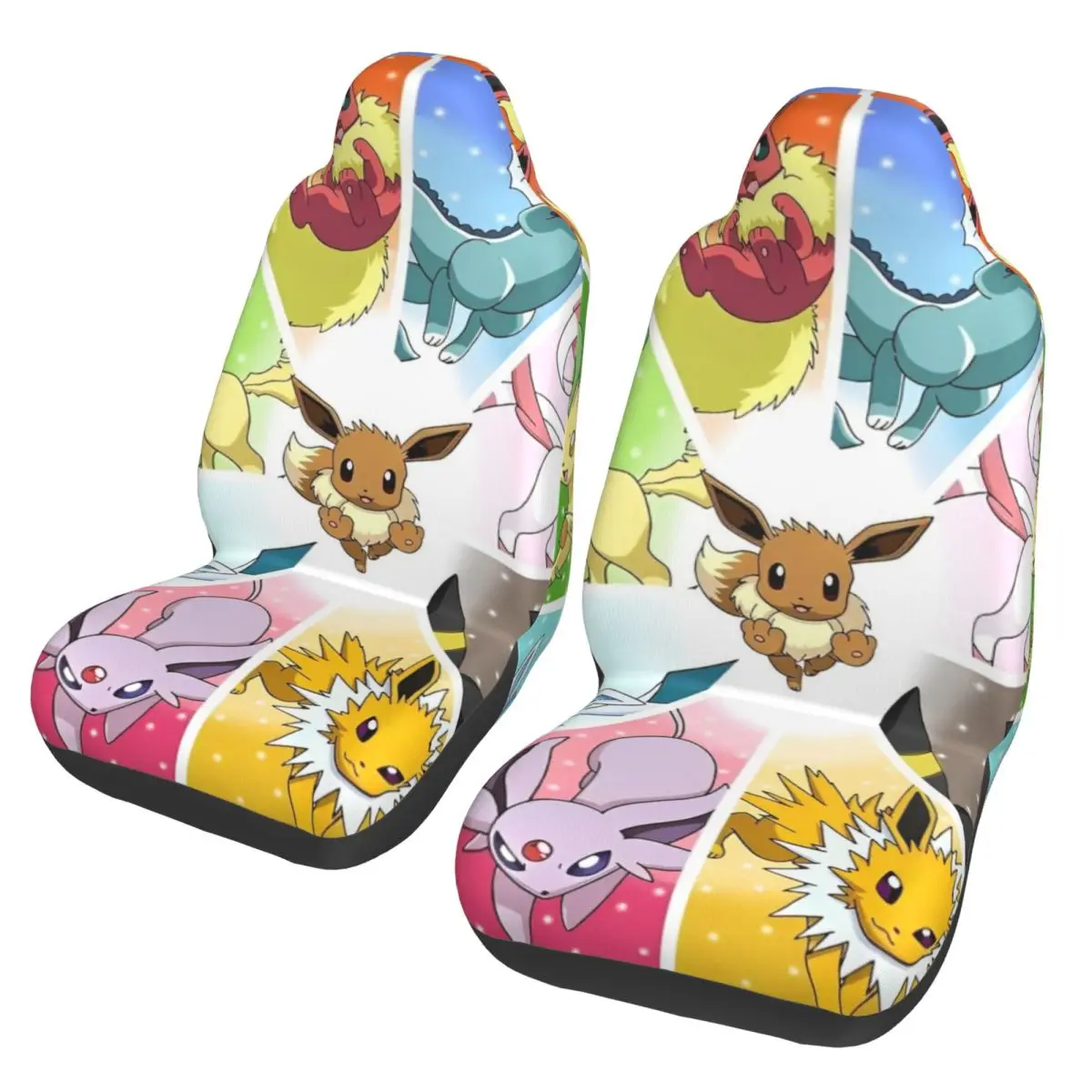 

Cute Cartoon Manga Poke-Mon Universal Car Seat Cover Off-Road Women Car Seat Protector Polyester Hunting