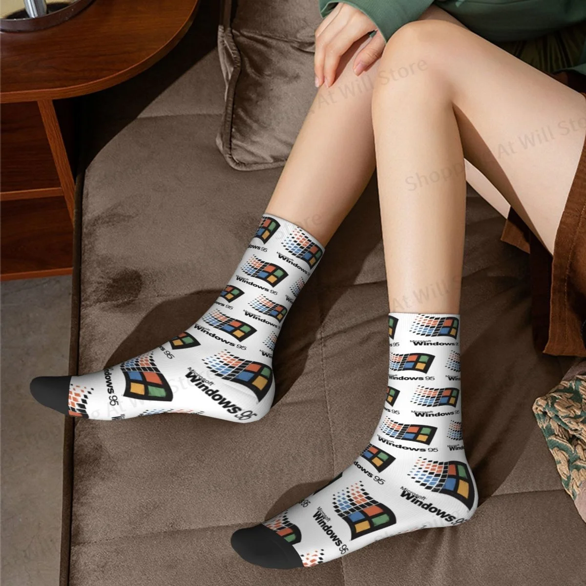 Technology System Windows 95 Unisex Wintersocken Outdoor Happy Socks Street Style Crazy Sock