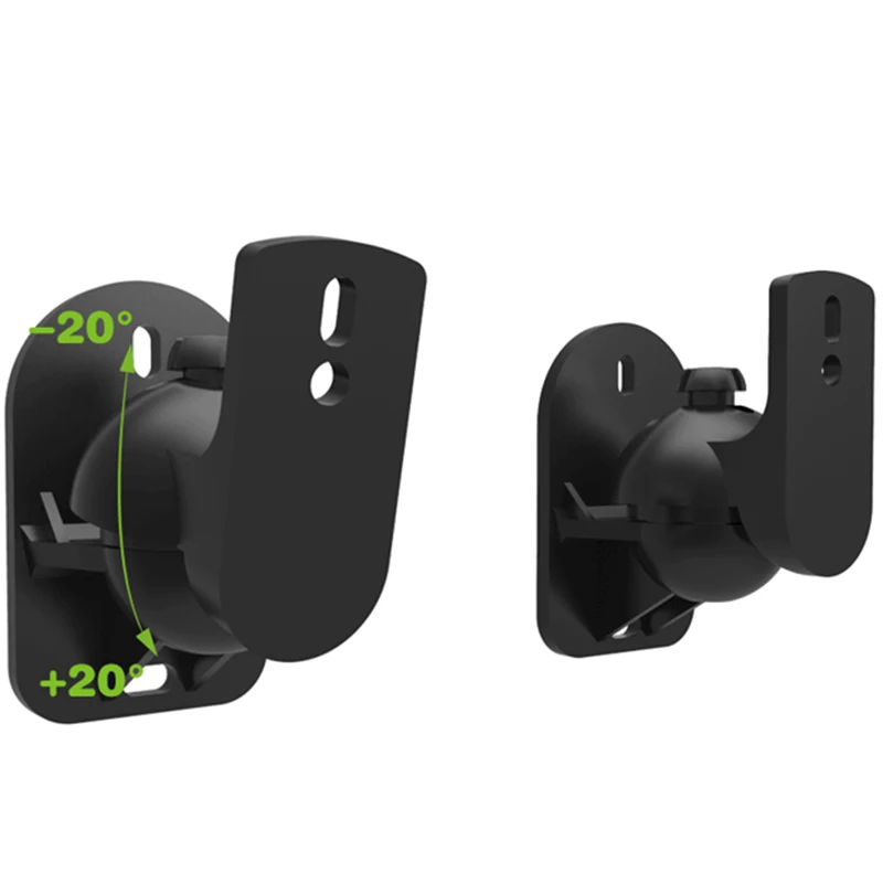 4PCS Universal Speaker Wall Mount Bracket Ceiling Stand Clamp with Adjustable Swivel and Tilt Angle Rotation