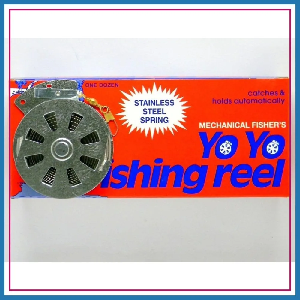 

12 Mechanical Fisher's Yo Yo Fishing Reels (Flat Trigger Model)