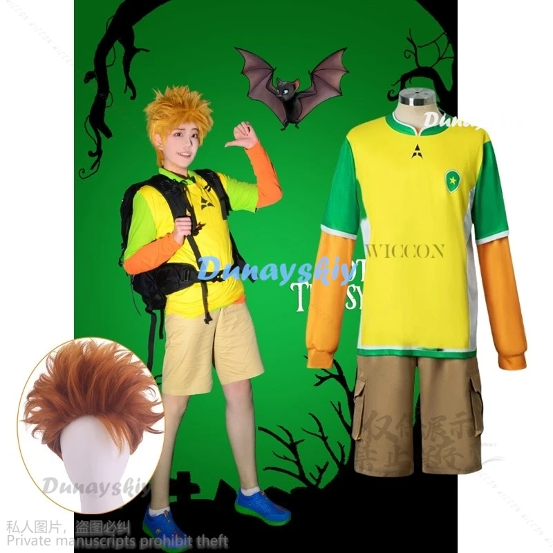 Disfraz de Cosplay de la película de Anime Johnny Drácula, traje de transformación, pelucas de uniforme, traje de Carnaval de Halloween para mujeres, niños, niñas, hombres, adultos