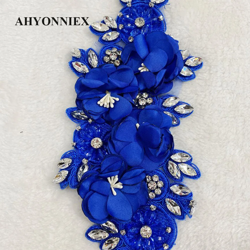 3D-Blumen, Perlen, handgefertigte Blumen-Pailletten-Applikation für Kleidung, Pailletten, Aufnäher, Perlen, Accessoires, Hochzeitskleid, zum Aufnähen, süßer Aufnäher – Detail 7