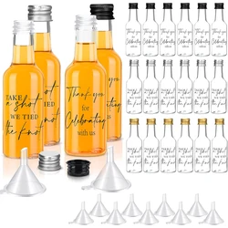 1.7 OZ Mini Liquor Bottles Small Plastic Spirit Bottles Wedding Mini Wine Bottles Plastic Alcohol Shot Bottles Party Favors