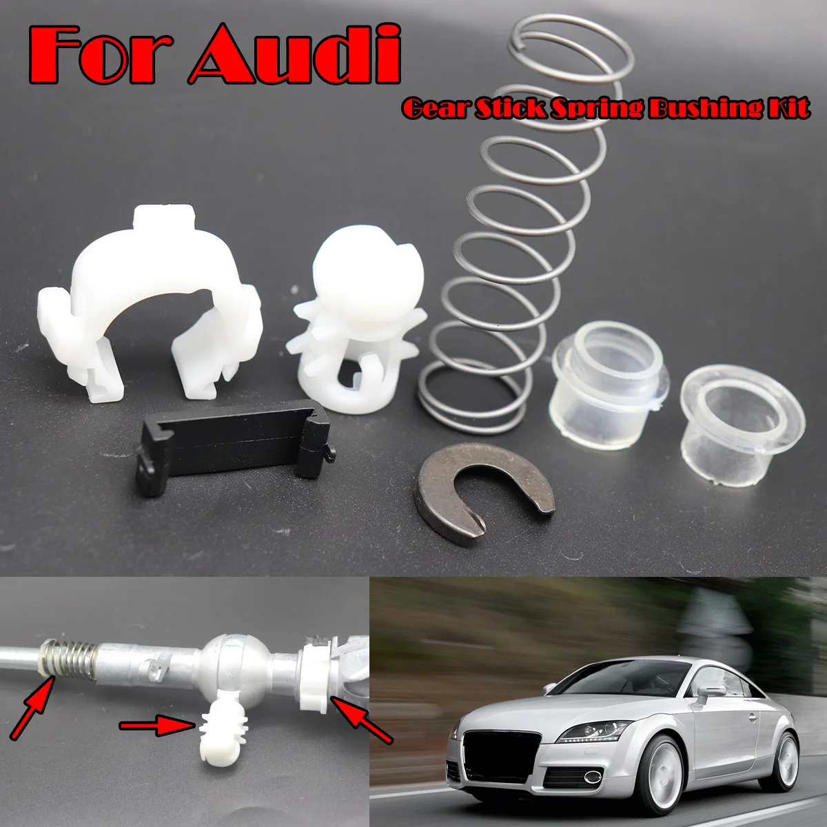 

Gear Shifter Selector Lever Shaft Gear Stick Spring Bushing For Audi A3 8P 2003-2013 TT 8J MT Shift Issue Fix Gearstick Rebuild