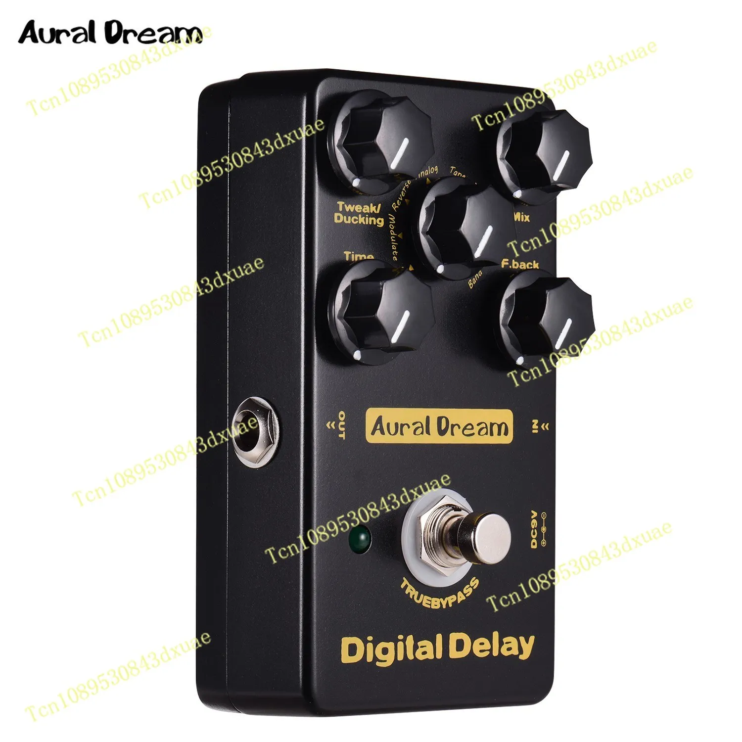 Aural Dream Digital Delay Guitar Effect Pedal 8 Effect Modes Aluminum Alloy Shell with True Bypass