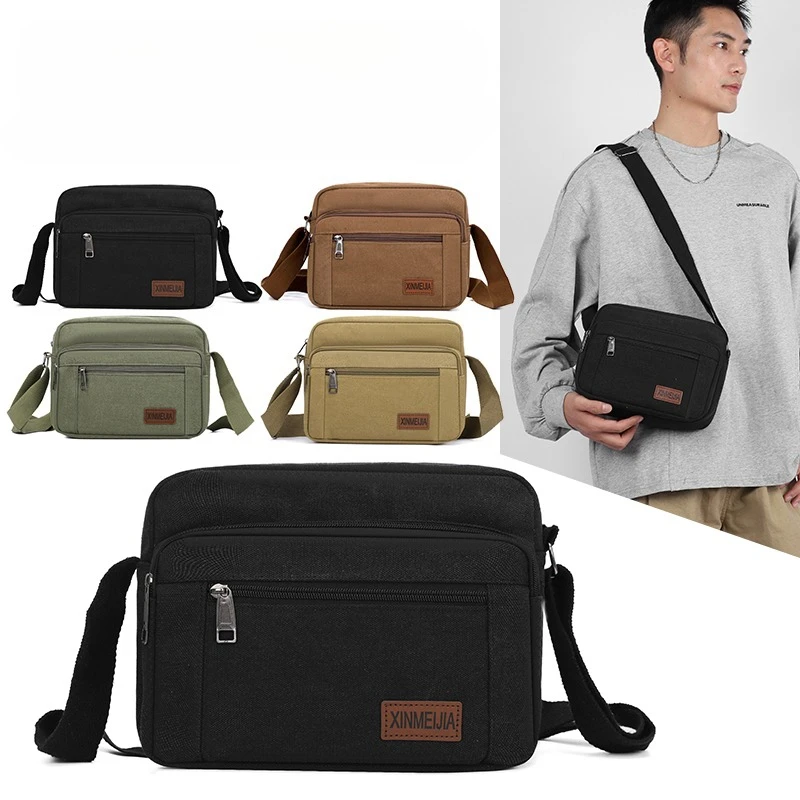 

Men's Shoulder Bag Business Leisure Large Capacity Portable Handbag Multi Layer Waterproof Summer Male's Crossbody Bags