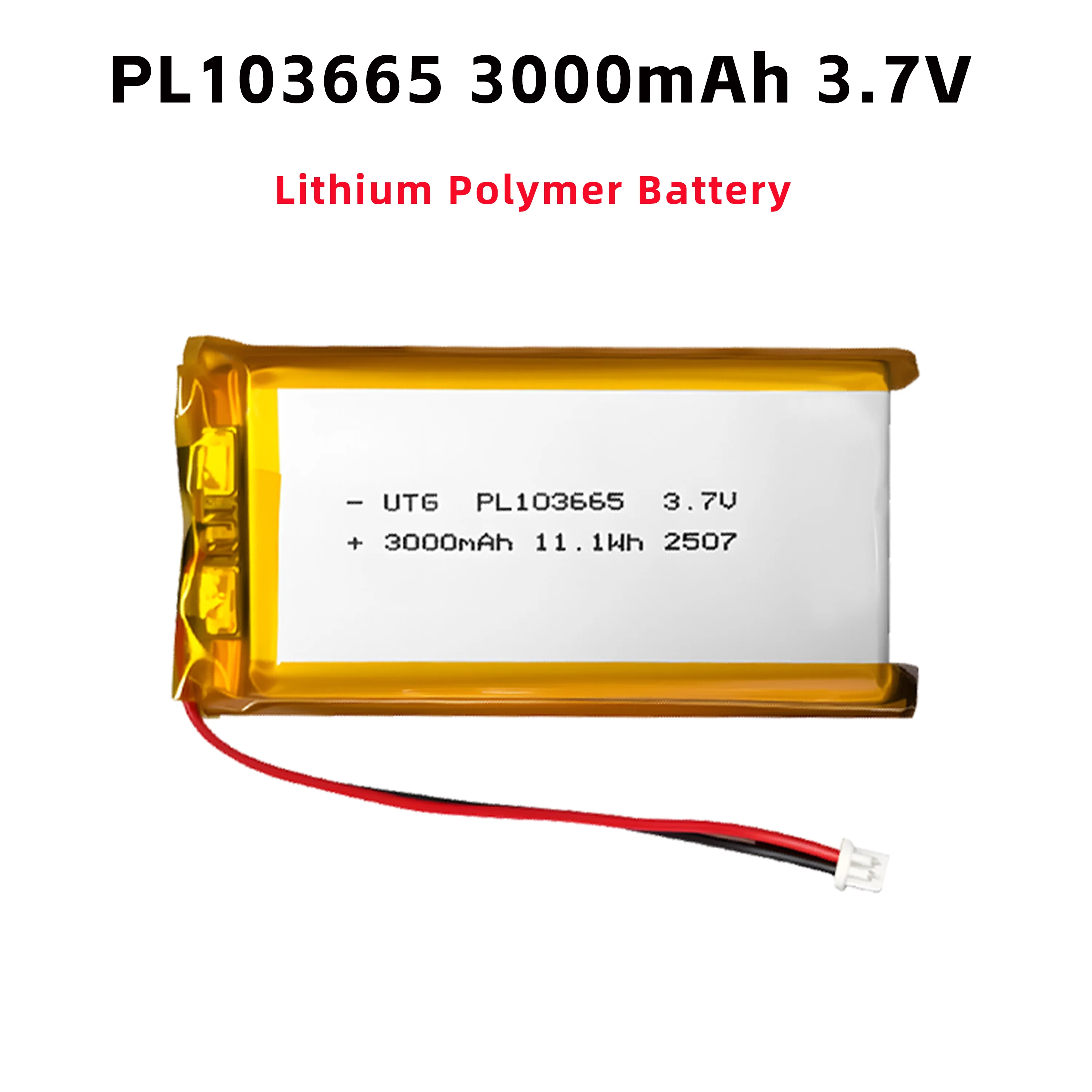 3.7V 3000mAh JST1.25 Lipo Battery for LoRa 32 V3 T114 V2 Development Board ESP32 LoRaWAN Node 103665 Lithium Polymer