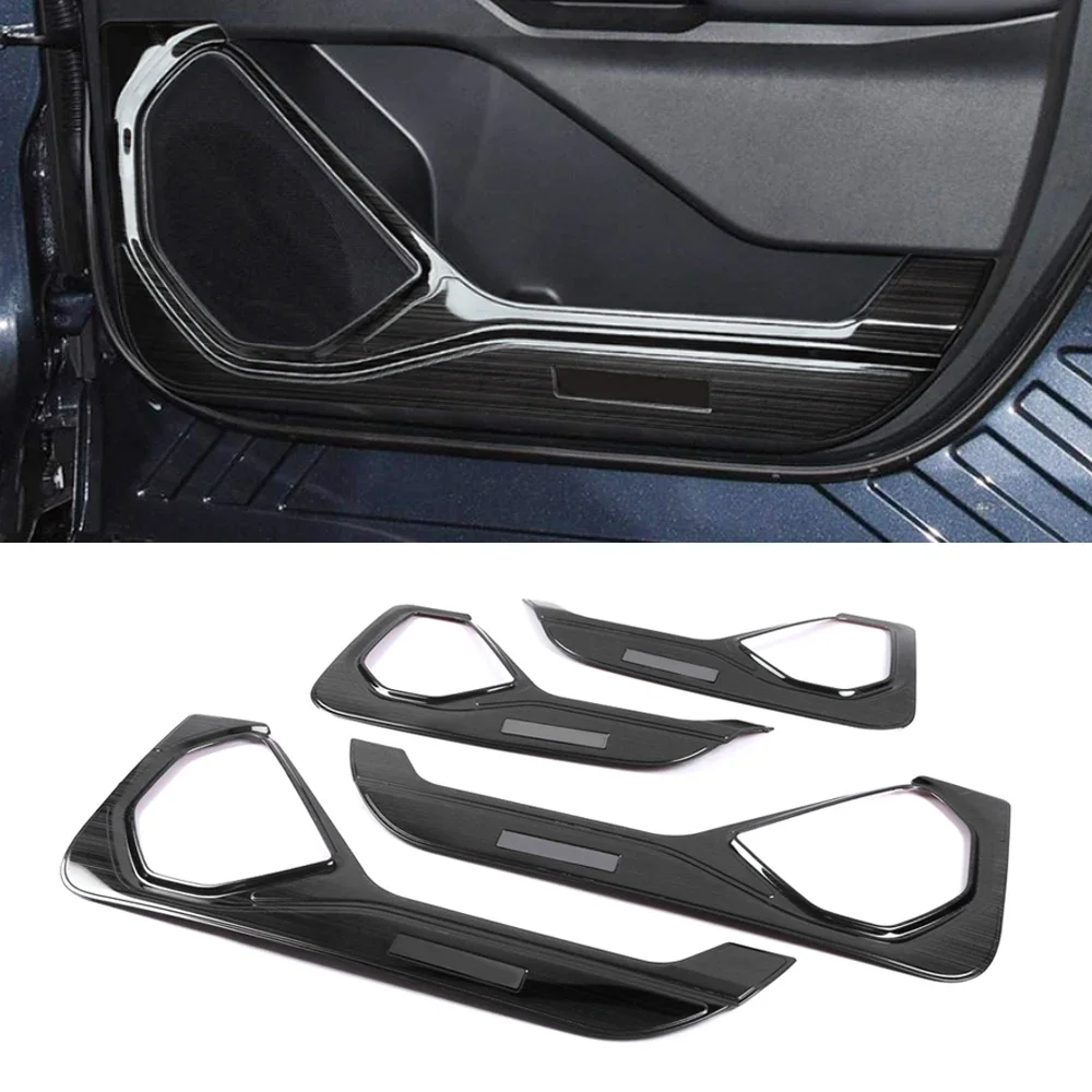 For Ford Explorer U625 2020-2024 Accessory Stainless Steel Inner Door Anti-kick Pad Cover Trim Frame Interior Decoration Molding