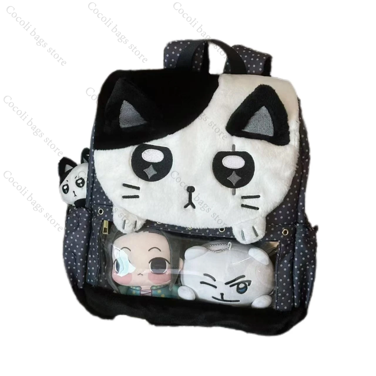 Плюшевый рюкзак Kitty с вышивкой и декором Ita Bag Kawaii Itabag Рюкзак для женщин Женская сумка большой вместимости Женский рюкзак