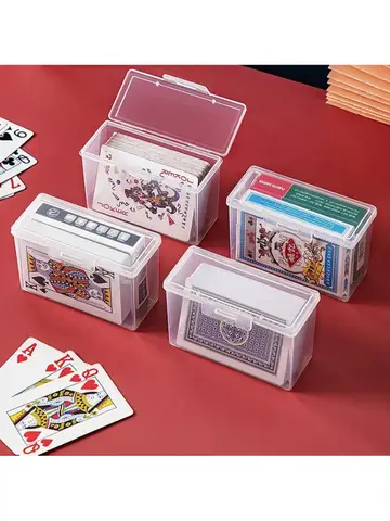 New Transparent Plastic Boxes Playing Cards Container PP Storage Case Packing Poker Game Card Box For Board Games
