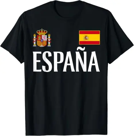 Spanisches Fan Retro Vintage Spanien Flagge T-Shirt Y2k Fußball Sportbekleidung Trikot Espana Fußballmannschaft Fans Grafik-Bekleidung Spanisches T-Shirt – Detail 17