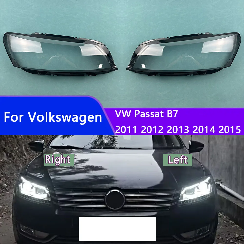

For Volkswagen VW Passat B7 2011 2012 2013 2014 2015 Headlamp Cover Shell Lamp Mask Headlight Shade Transparent Lens Lampshade