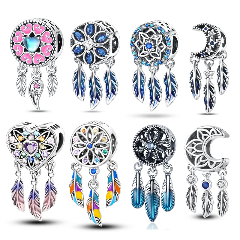 Charms 925 Original Fits 3mm 925 Silver Dreamcatcher Series Beads Bracelet Women Hot Sale Pendant Beads DIY Jewelry Gifts New in