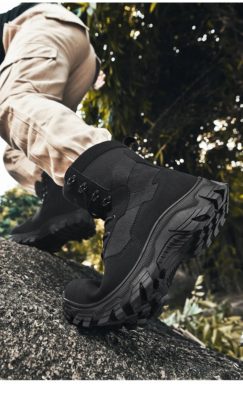 Taktische Herrenstiefel, atmungsaktiv, ultraleicht, Sicherheits-Armeestiefel für Männer, Rapid Response Desert Boots, wasserdichte Jagdstiefel zum Schnüren – Detail 18
