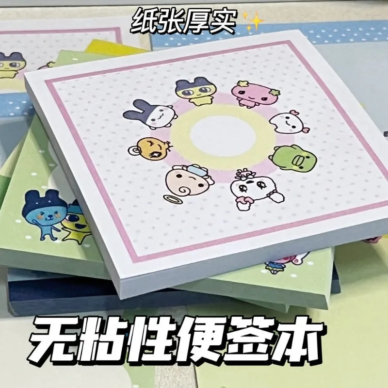 4pcs Tamagotchi Mametchi Memetchi Cartoon Cute Pattern Memo Pad Kawaii Student Notes Study Sticky Notes Stationery Wholesale view 3