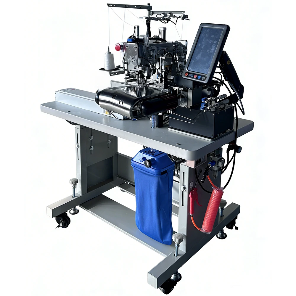 Jersey Pique Knitting Fabric Ice Cotton Fabric T-shirt POLO Shirt Vest Thermal Underwear Automatic Bottom Hemming Sewing Machine