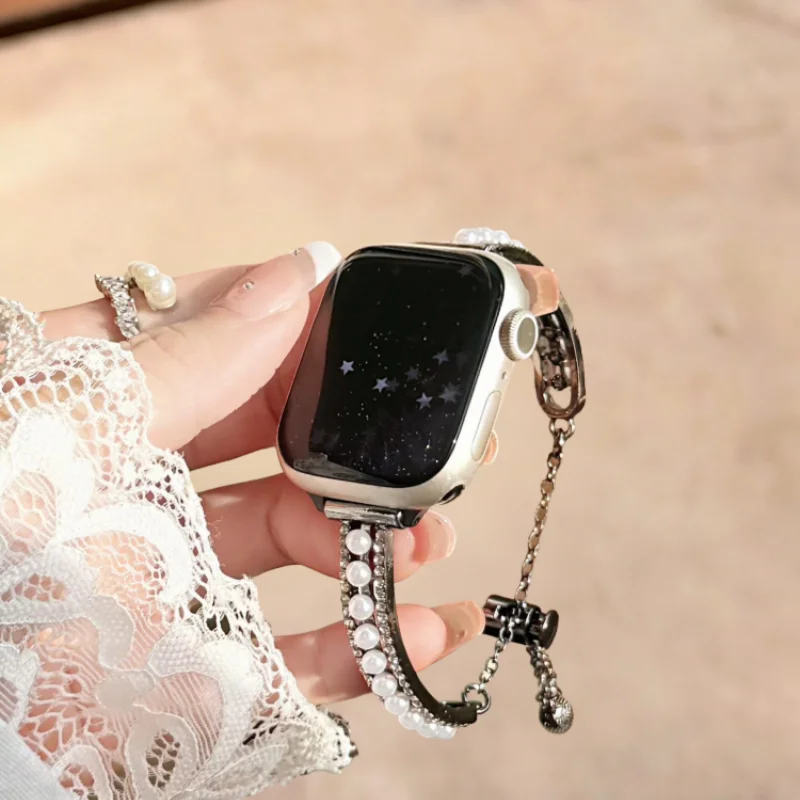 

Retro luxury style watch strap compatible with iWatch watch strap 38mm 40mm 41mm 42mm 44mm 45mm 49mm fashionable handmade watch