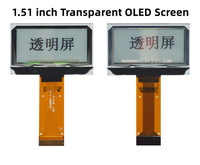 IPS 1.51 inch 24PIN SPI Light Blue Transparent OLED Screen SSD1309 Drive IC 128*64 128*64 IIC/Parallel Interface