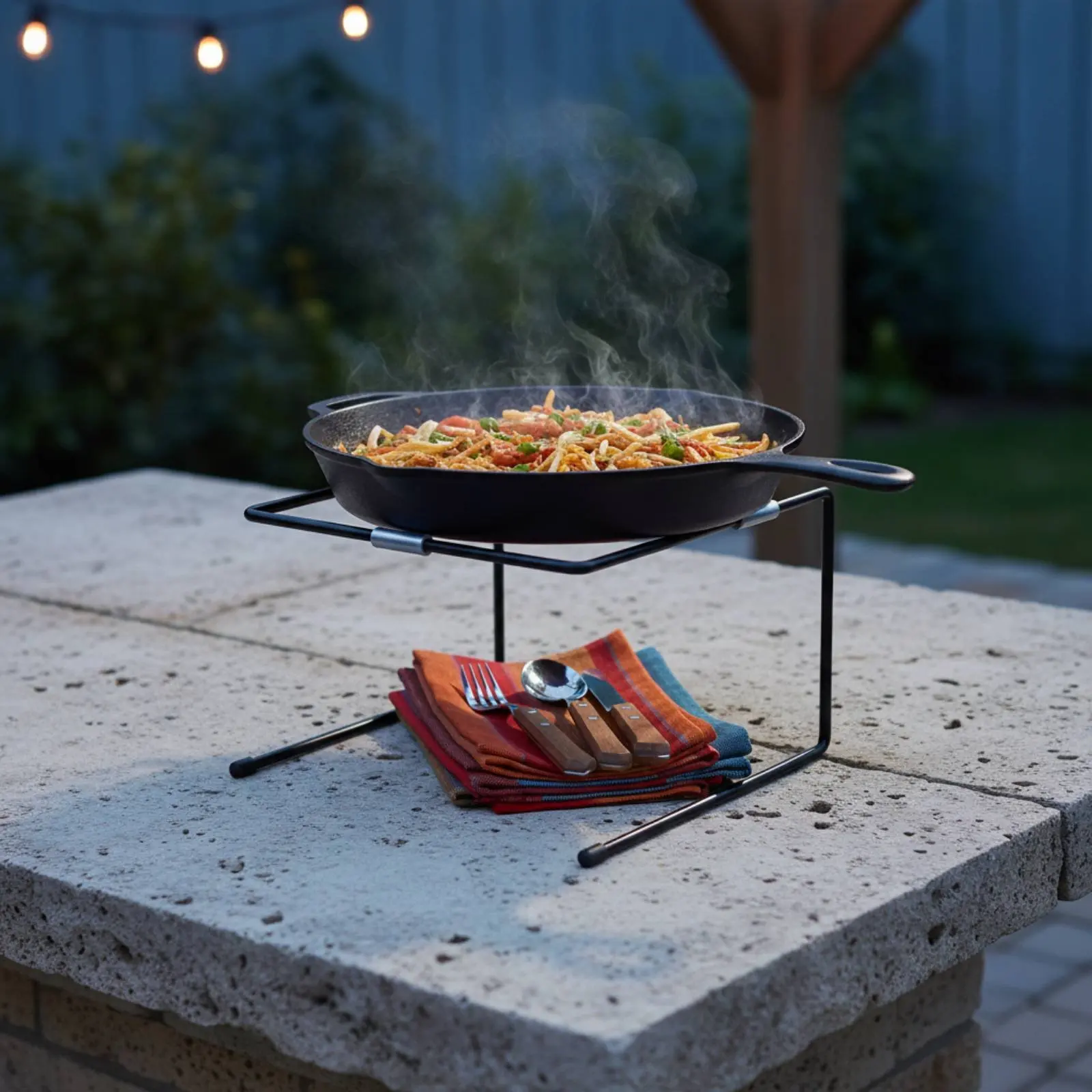 

Pizza Stand Riser Stable Support Countertop Pizza Pan Riser Wrought Iron Food Display Weighty-Duty Construction for Party