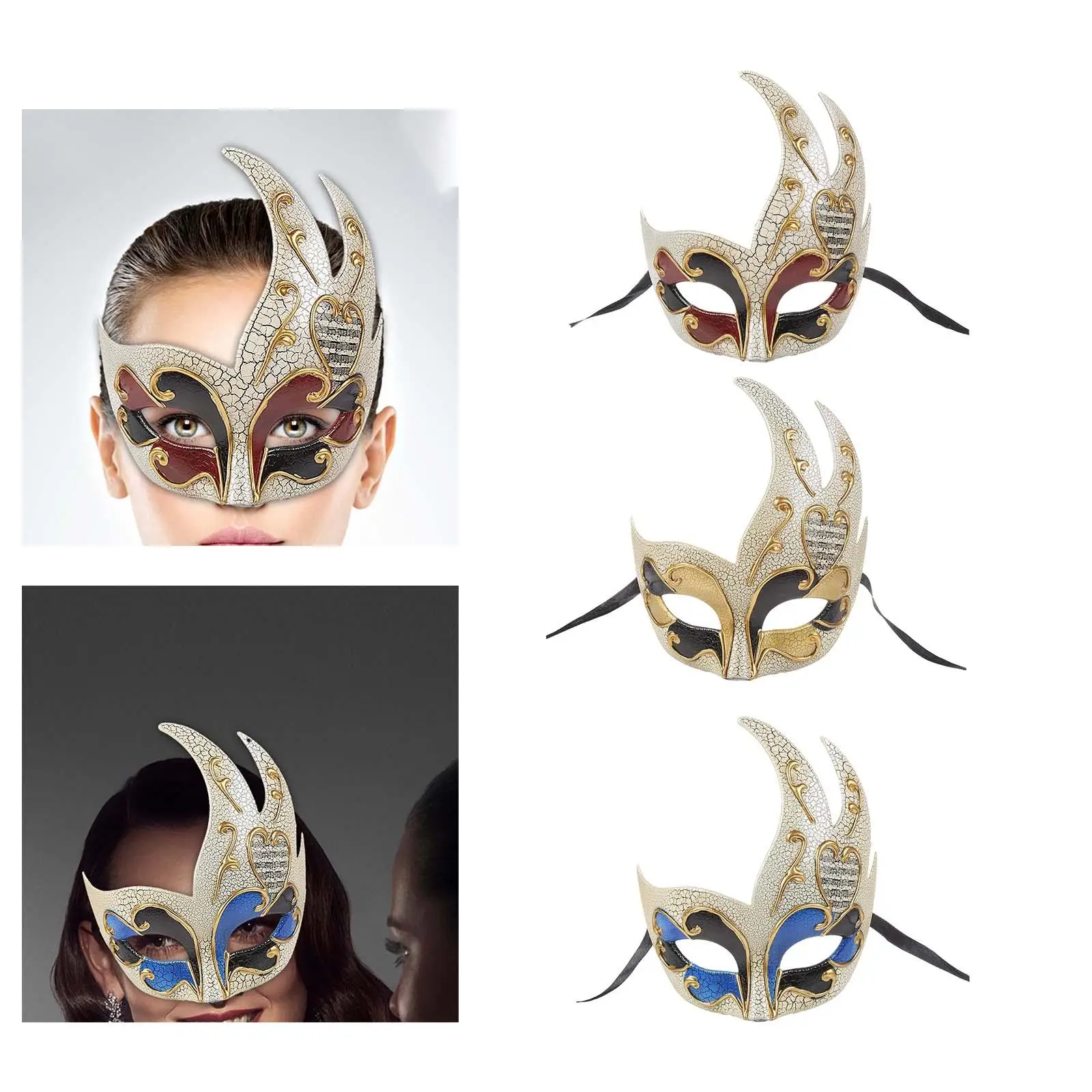 Flame Shaped Mask Stage Performance Dressing up Themed Party Masquerade Mask