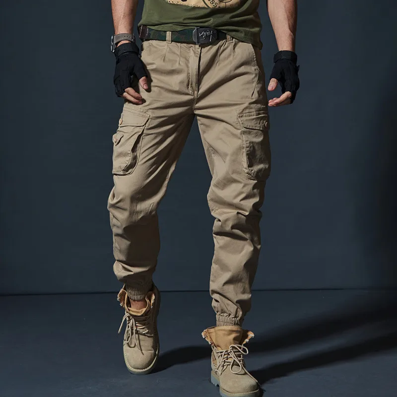 Pantalones Cargo tácticos informales de camuflaje para hombres, ropa de calle Harajuku, Joggers, ropa de algodón, alta calidad, moda