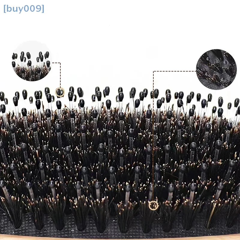 

【buy009】Natural Boar Bristle Air Cushion Comb Moso Bamboo Hair Brush Portable Scalp Detangler Haircomb Anti-static Salon Tool