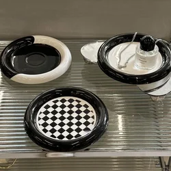 Ceramic Plate Jewelry Snack Tray Tableware Kitchen Dish Sets Nordic Breakfast Plates Dessert Household Storage and Taking Photos