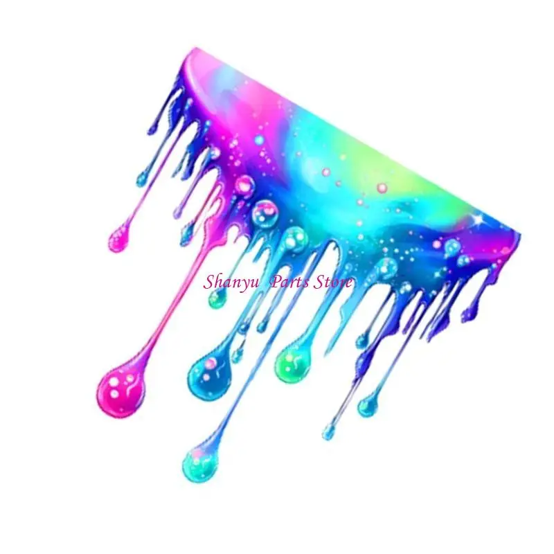 

Trendy Fluid Art Car Decal Colorful Fluid Paint for Modern Vehicle Customization R6FB
