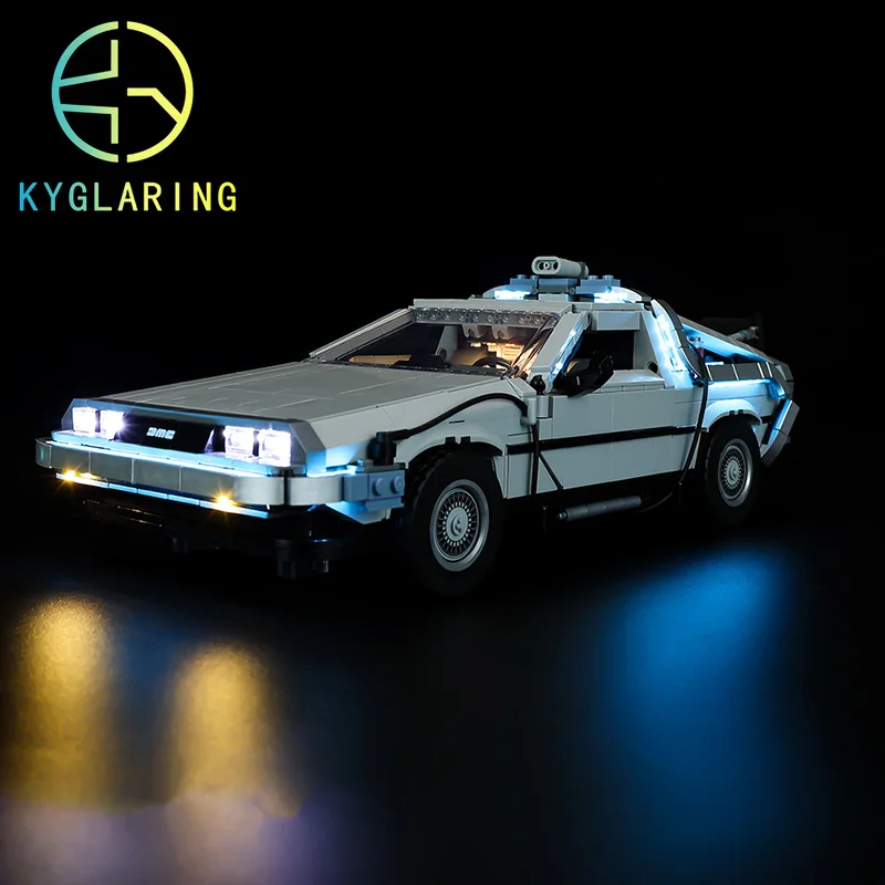 Kyglaring Led Lighting Set DIY Toys for Creator 10300 Back to the Future Time Machine (Only Light Included)