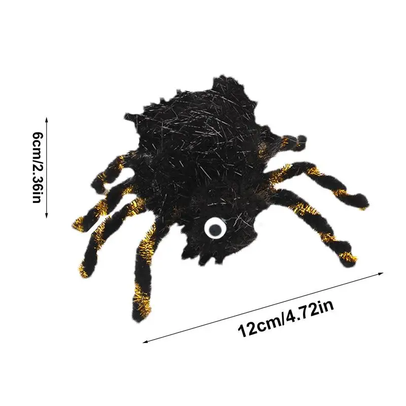 Aranha brincadeira brinquedos macio vívido aço tarântula brinquedo colorido multifuncional mordaça brinquedos para gatos suprimentos de halloween brincadeira prop para bo