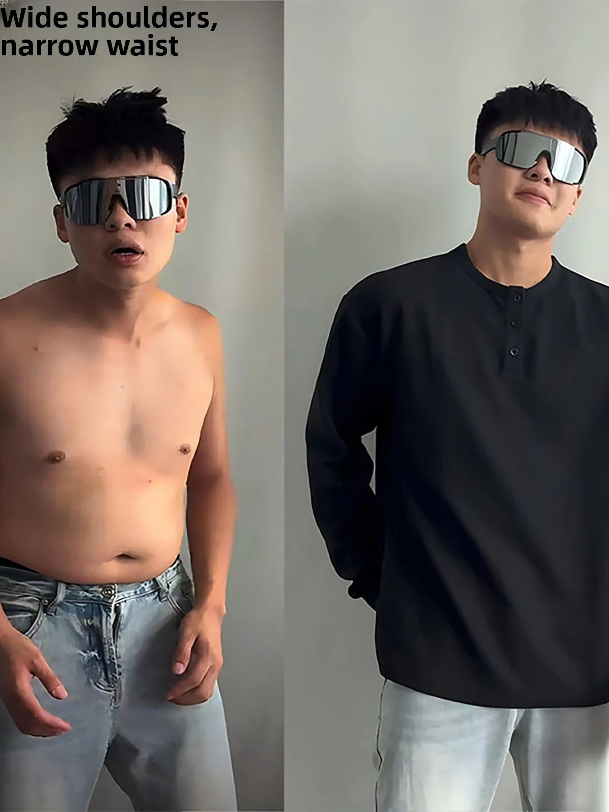 Fitness Men's Long Sleeve T-Shirt Henry Collar Sweatshirt Sport Inner Wear Base Shirt Standard Fit Youth Trend Summer Casual ...
