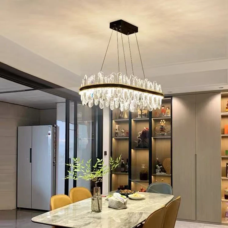 Lampade a sospensione per decorazioni domestiche, lampadario di cristallo di lusso per soggiorno, lampada a sospensione per sala da pranzo, plafoniera, illuminazione per interni