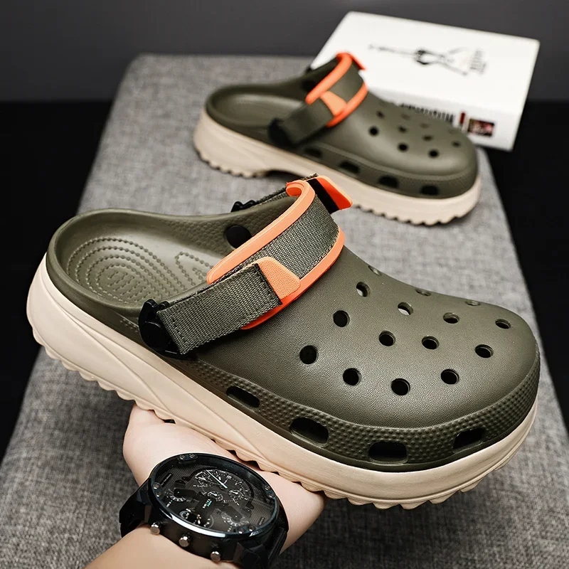 Mens Sandals Outdoor Beach Casual Slippers Luxury Design Fashion Garden Shoes Casul Soft Flat Summer Shoes Comfor Male Slippers