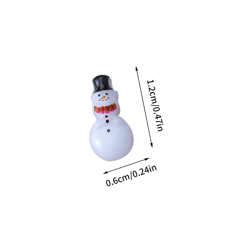 10pcs Christmas Resin Nail Accessories 3D Cartoon Santa Claus Cane Socks Snowman Nail Art Design Accessories Decoration